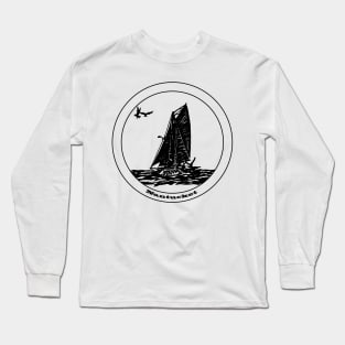 Nantucket - Gaff Rigged Cutter Wooden Sailboat Long Sleeve T-Shirt